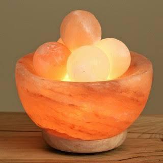 Himalayan Fire Bowl Salt Lamp + Salt Balls