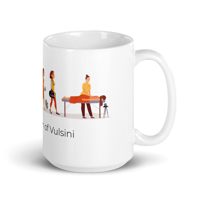 White glossy mug - Evolution of Vulsini